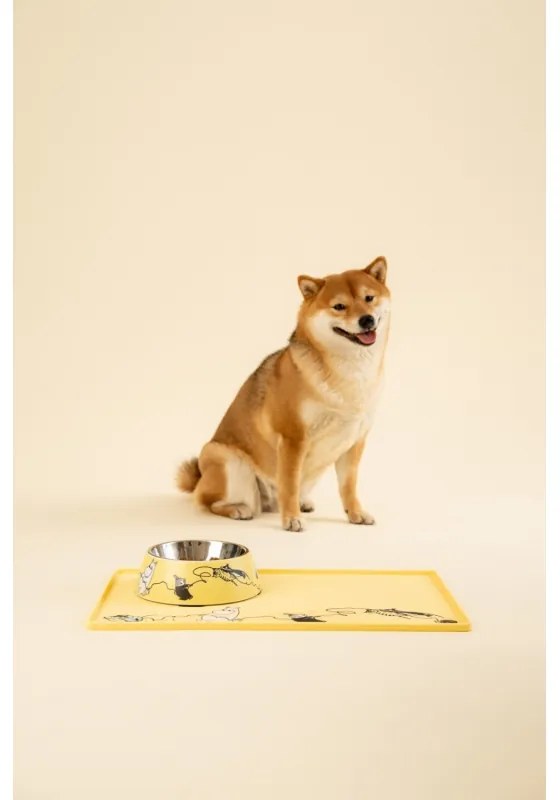 Miska pre psov Moomin Pets M, žltá