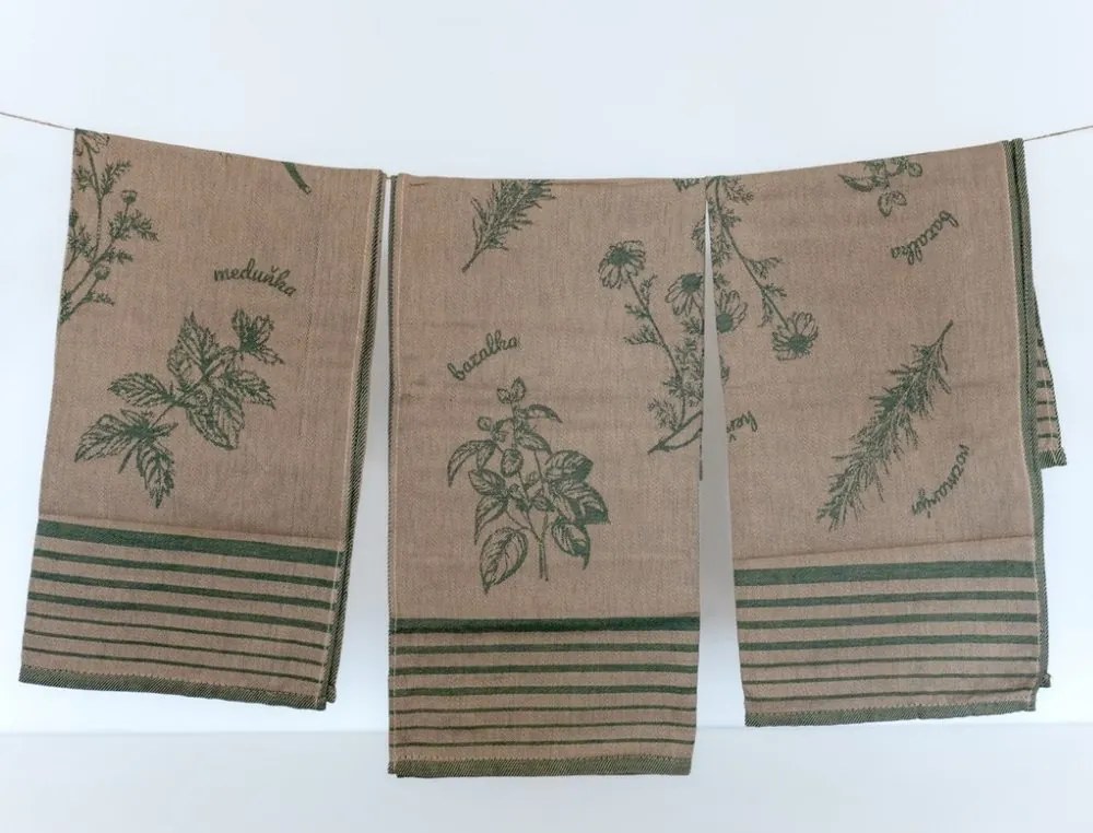 Polášek Utierka Egypt s motívom – 3 ks - č. 95 | Šedá / biela