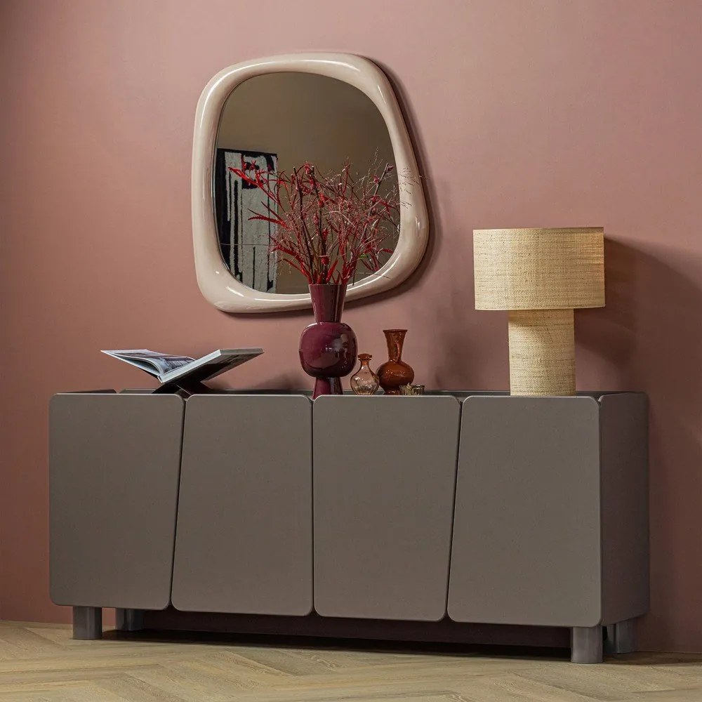 Vínovočervená kovová váza (výška 38 cm) Auri – WOOOD