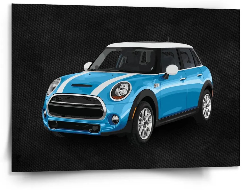 Sablio Obraz Mini sedan Čierne pozadie - 150x110 cm
