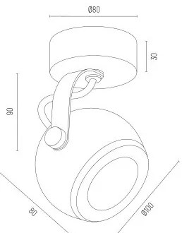 Argon 4902 - Bodové svietidlo KOS PLUS 1xGU10/5W/230V čierna/zlatá