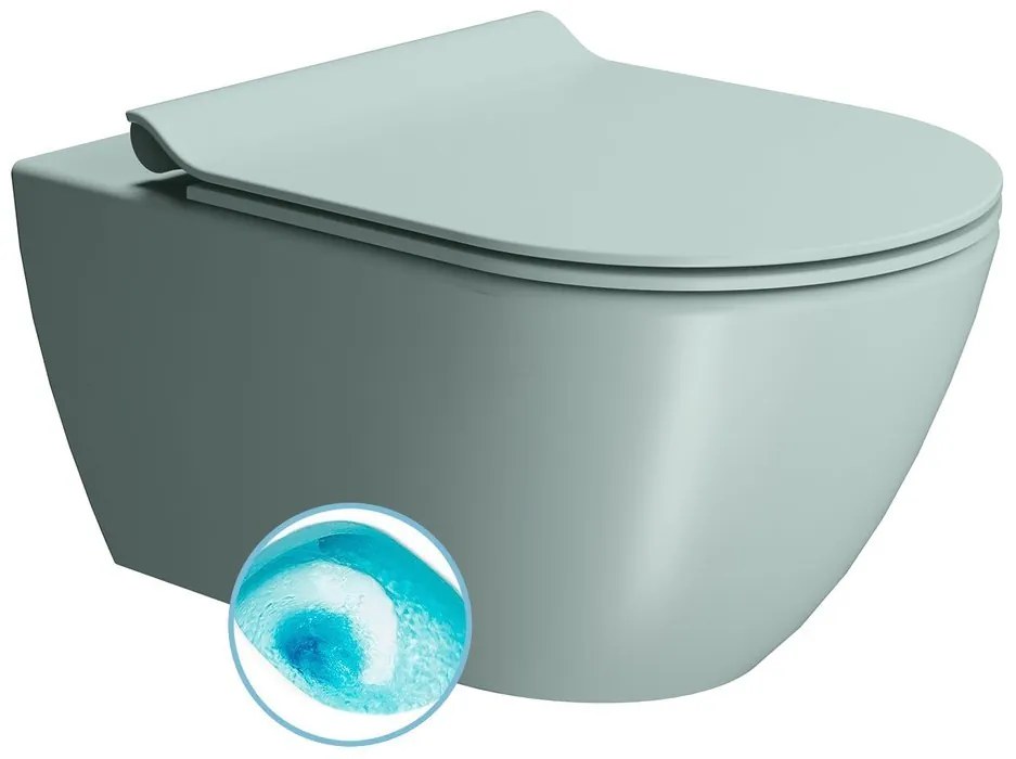 GSI GSI, PURA závesná WC misa, Swirlflush, 36x55cm, ghiaccio dual-mat, 881515