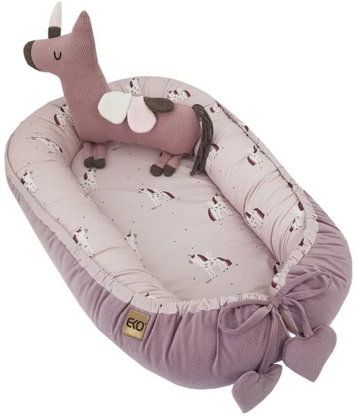 EKO - Hniezdo pre dieťa bavlnené UNICORN 90x60 cm