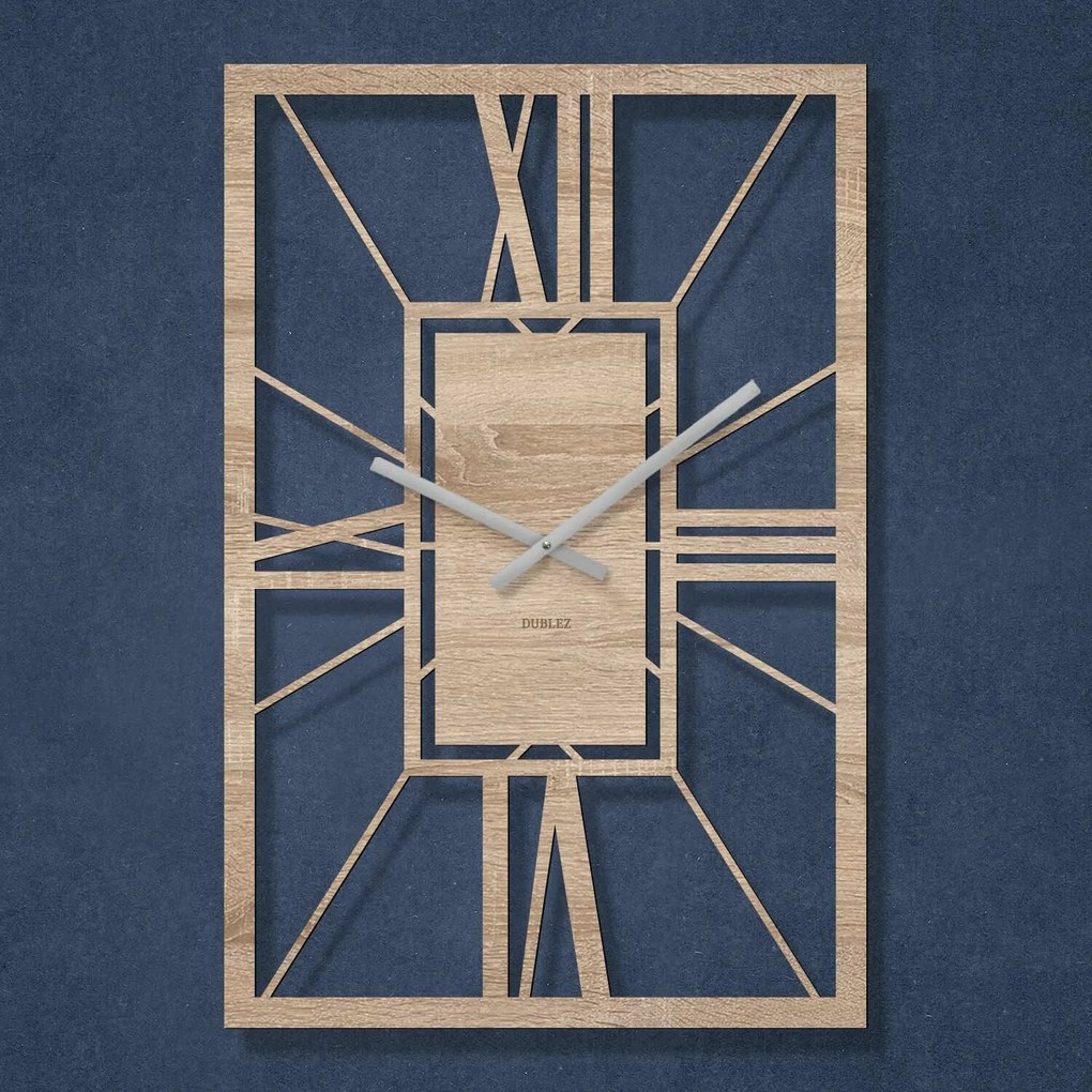 DUBLEZ | Drevené rímske hodiny - Arch Deco