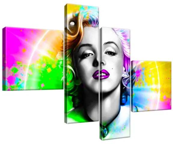 Obraz na plátne Dúhová Marilyn Monroe 100x70cm 2566A_4B