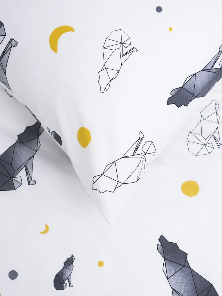 Bavlnená obliečka na vankúš Renforcé 70 × 90 cm – Vlky