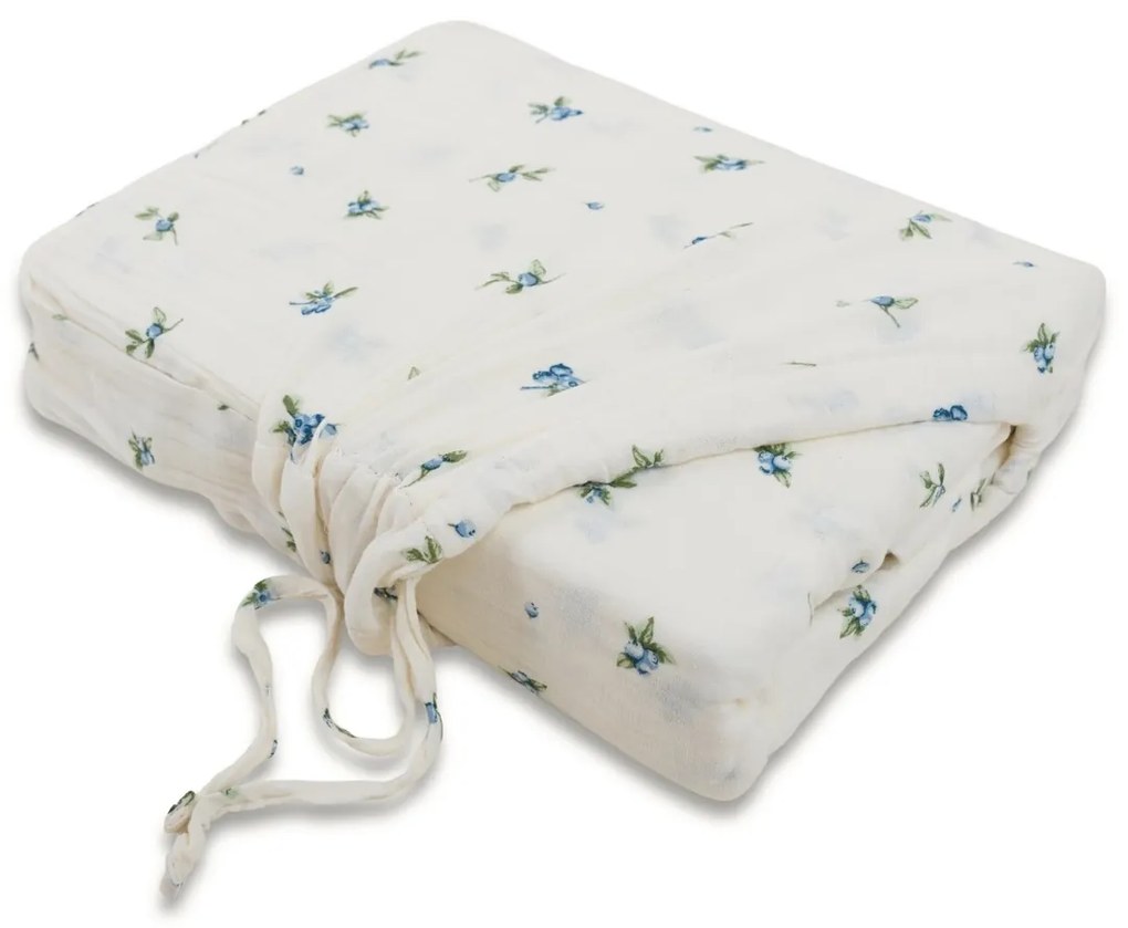 Matex Mušelínové obliečky Čučoriedky, 140 x 200 cm, 70 x 90 cm