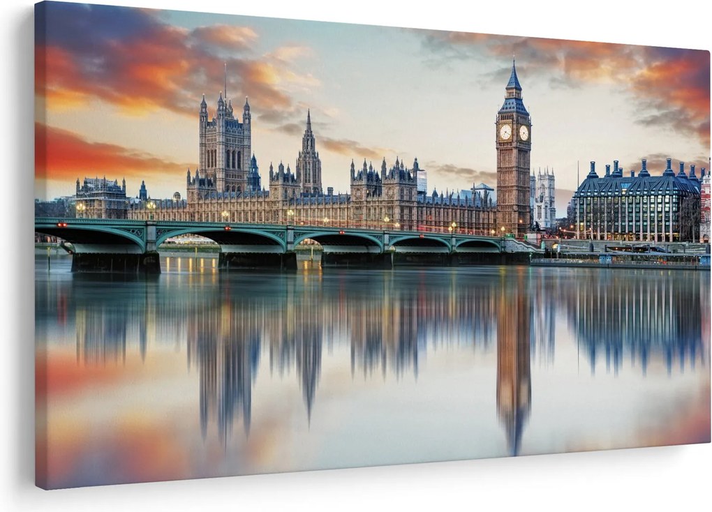 Obraz - Londýnske Houses of Parliament (90x60 cm)