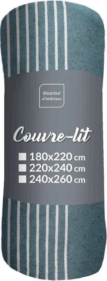 Modrý pléd 240x260 cm Adele – douceur d'intérieur