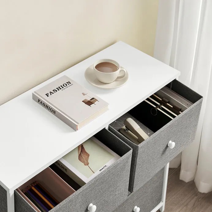 Autronic BONTEC Komoda 80x30x71cm, kov, šedá, AUK-E1032 GREY Farba: Šedá