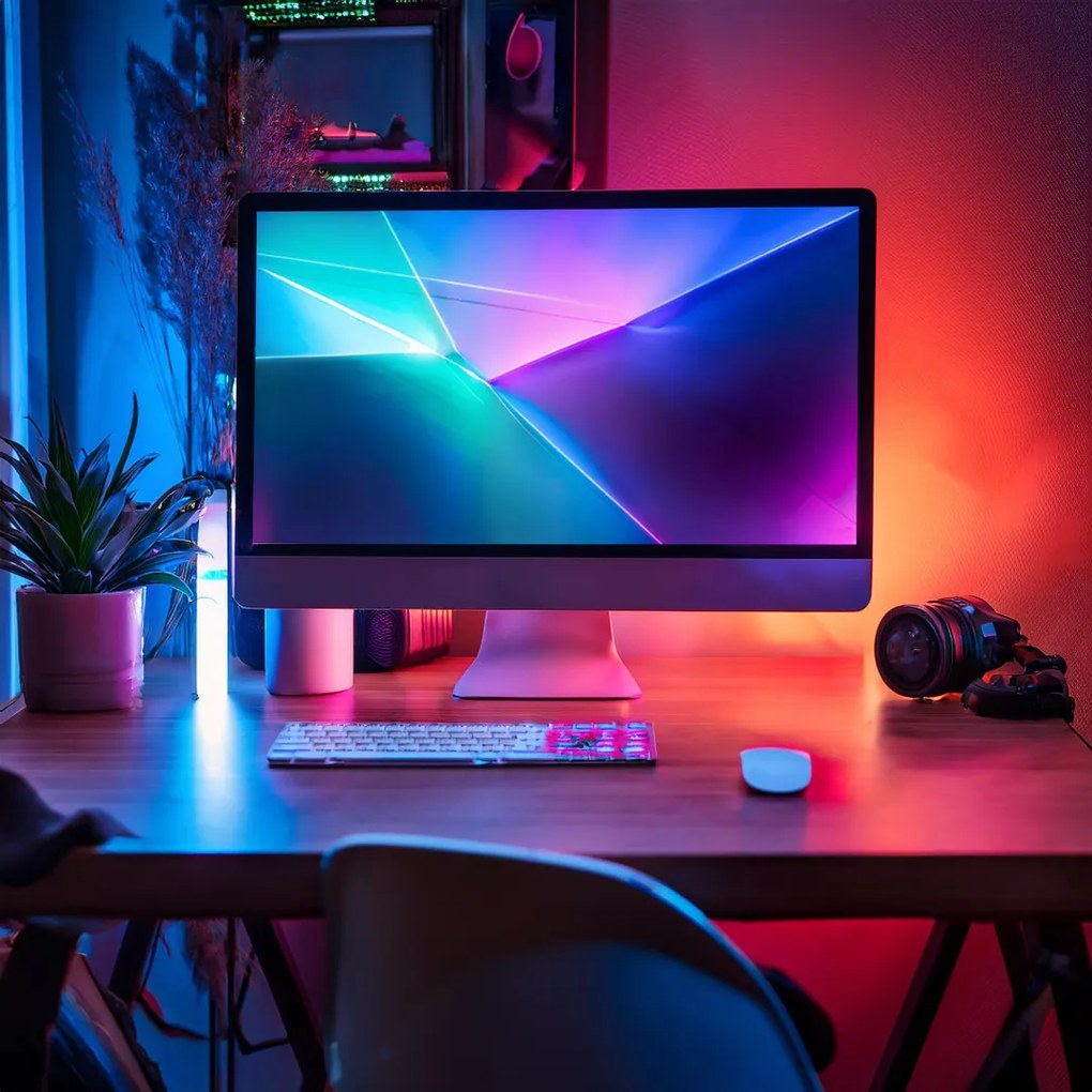 Ecolamp LED svetelná reťaz Wizard, 10m, RGB, ovládač