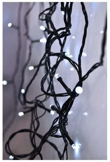 Solight 1V06-W-LED Vonkajšia vianočná reťaz 200xLED/8 funkcií 15m IP44 studená biela