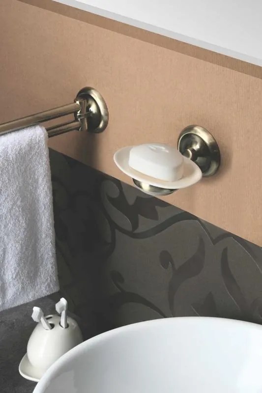 Erga Deco, 2-ramenný držiak na uteráky, antická mosadz, ERG-00402