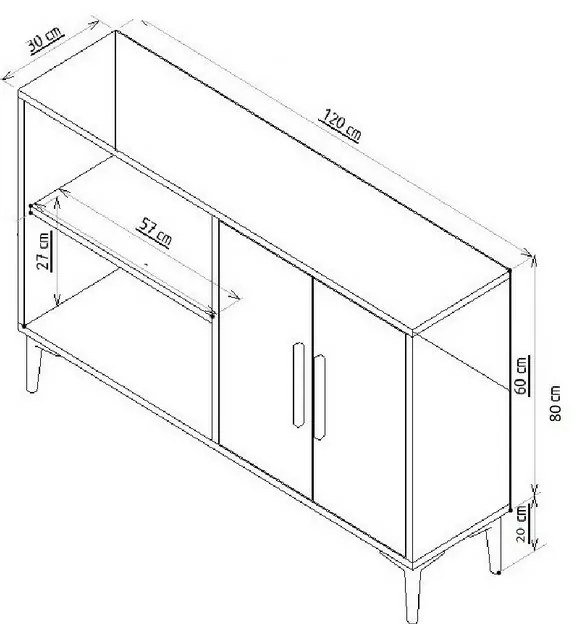 Skrinka Ahart Sapphire Oak and Gold