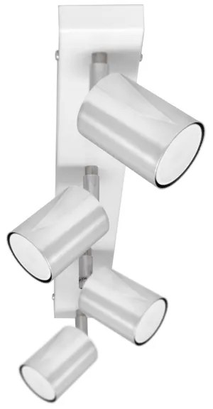 LED Bodové svietidlo TUNE 4xGU10/4,8W/230V matný chróm/biela