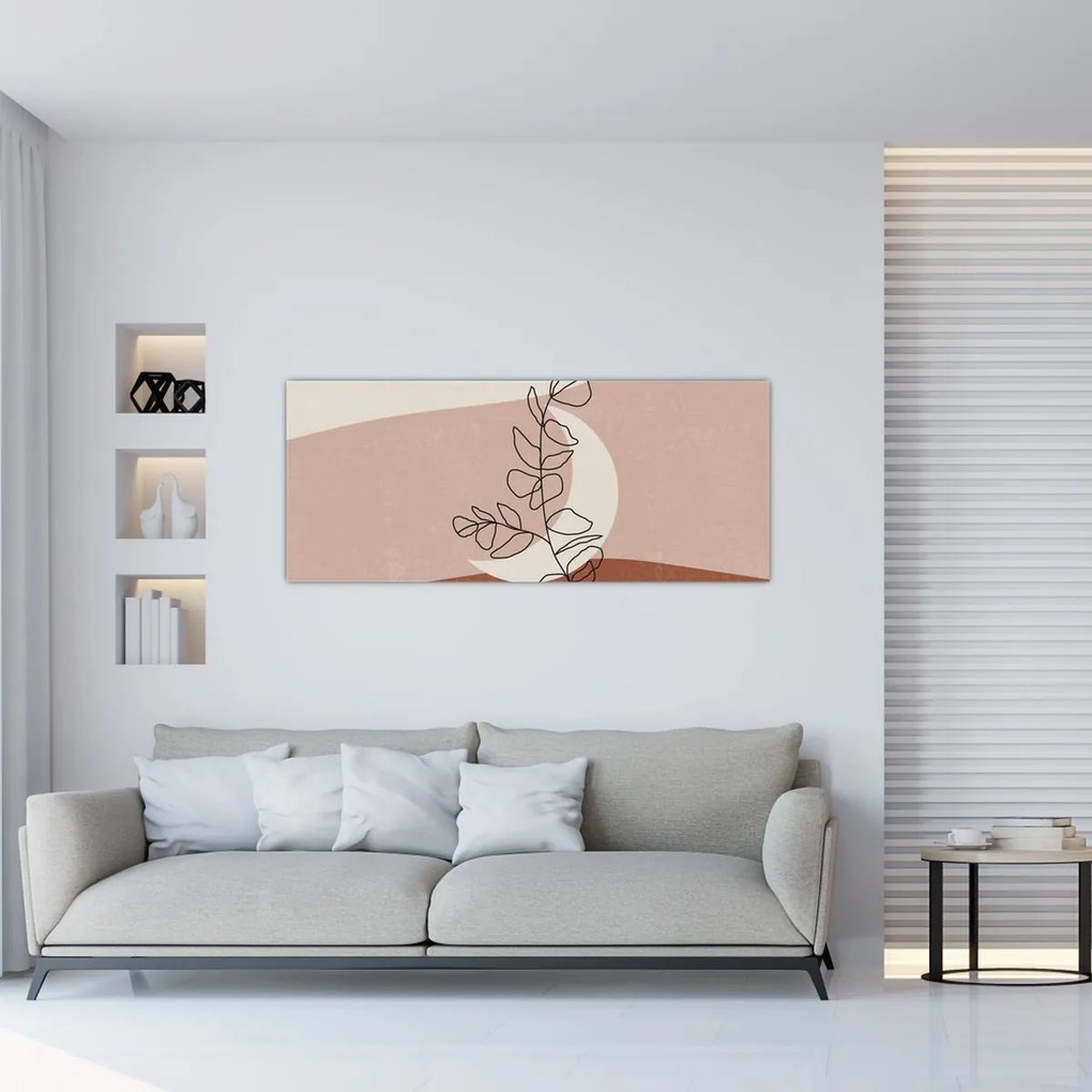 Obraz - Boho listy N⁰2 (120x50 cm)