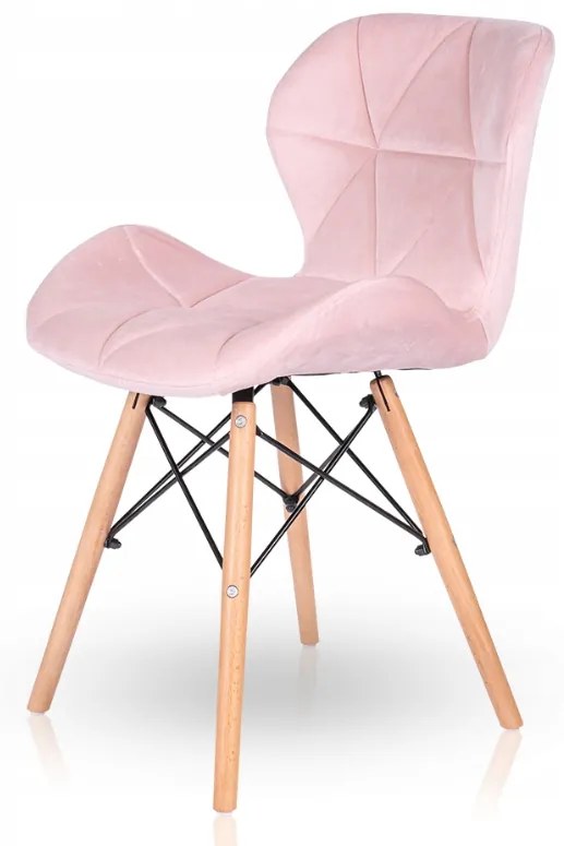 Jedálenské stoličky SKY ružové 4 ks - škandinávsky štýl
