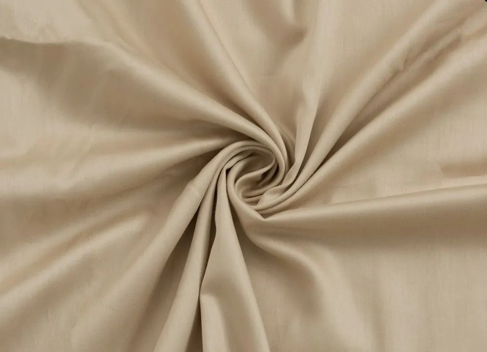 Saténové prestieradlo s gumou béžové 200x220 cm
