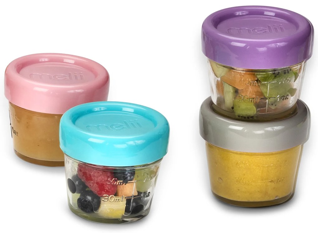 Sklenené dózičky na potraviny 118 ml - 6 ks