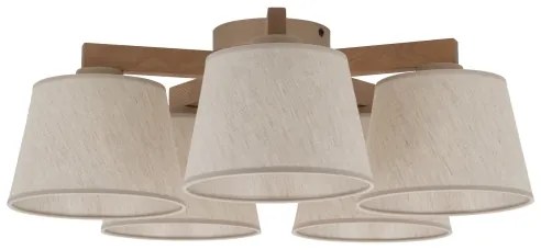 Brilagi - Prisadený luster LATTE SABIA 5xE27/15W/230V borovica/krémová