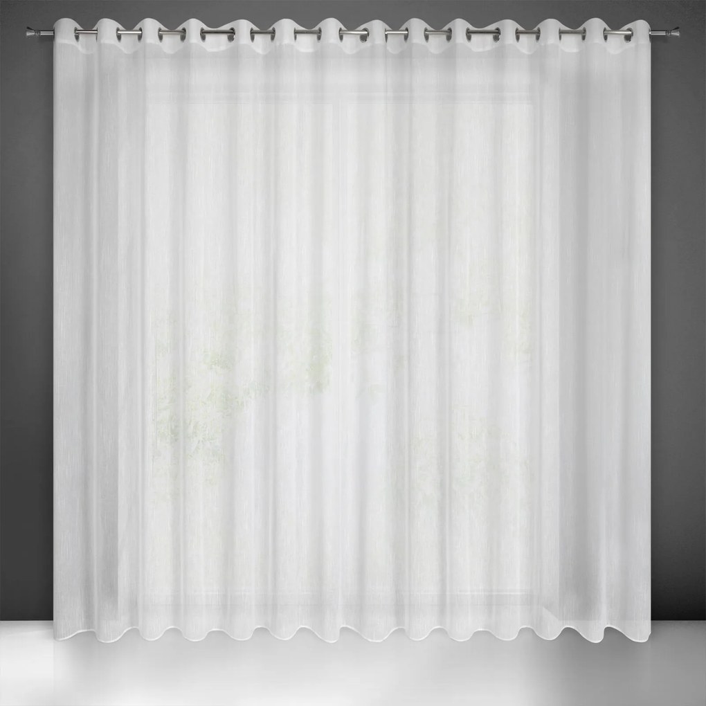 ZÁCLONA NA KRÚŽKOCH CARLA 300X250 CM BIELA