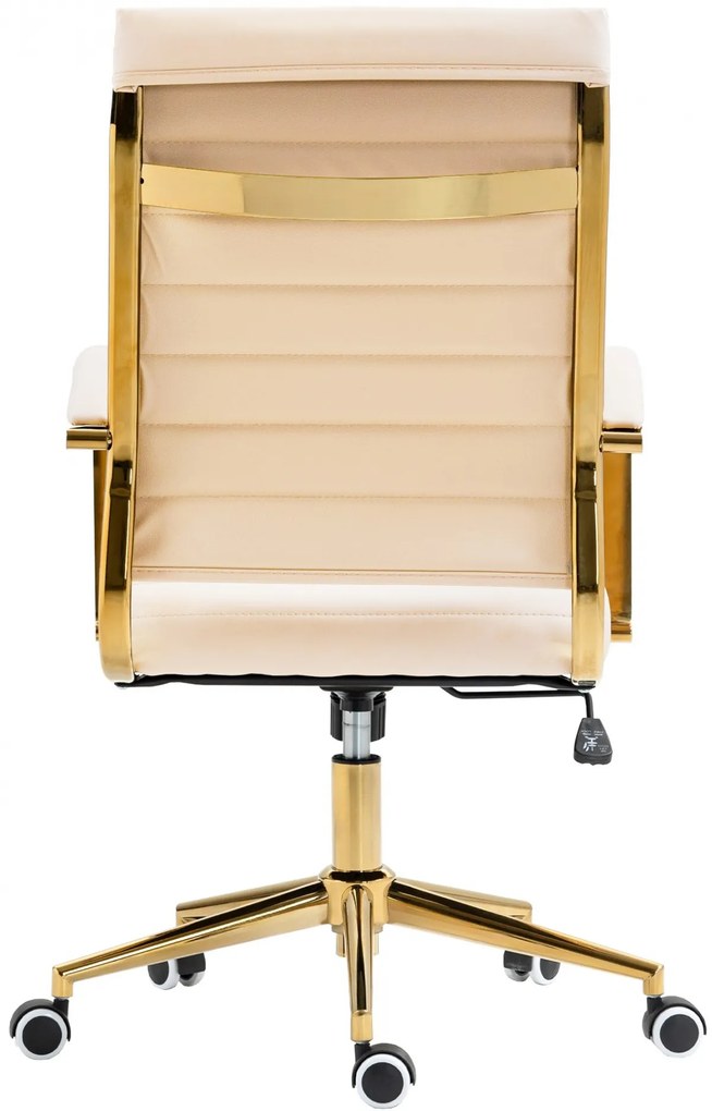 Design-Shop Kancelárska stolička Havanna - koženka - Krémová