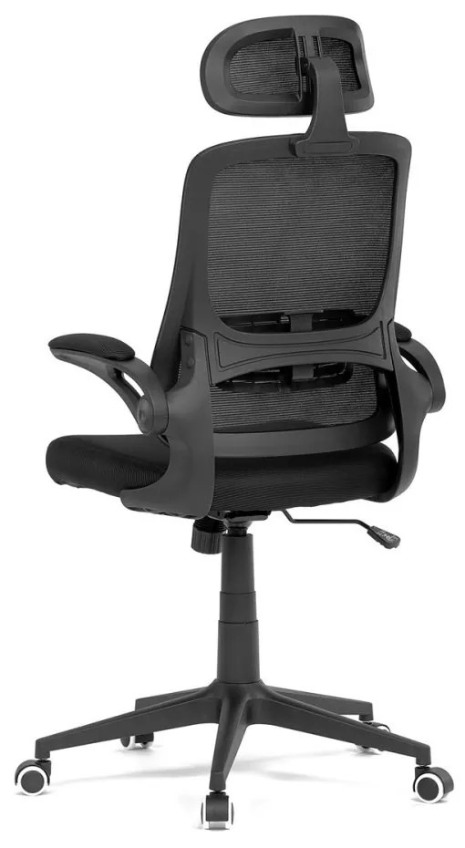 Kancelárska otočná stolička OLGA — sieť, čierna