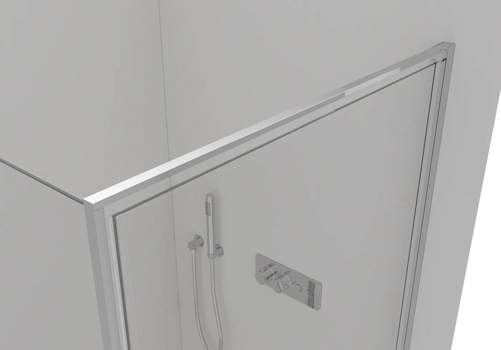 Cerano Porte, 1-krídlový sprchovací kút 100x100 cm, 8mm číre sklo, chrómový profil, CER-CER-413510
