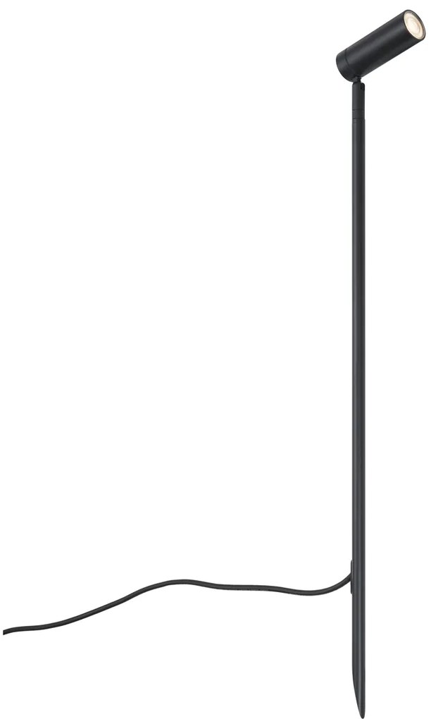 Zemný reflektor čierny 80 cm vrátane nastaviteľnej LED IP65 s káblom a zástrčkou - Carl