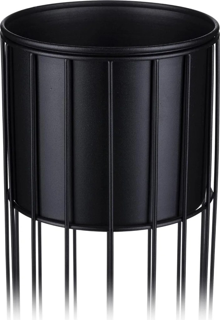 KOVOVÝ KVETINÁČ SO STOJANOM GLAM 70X20 CM ČIERNA