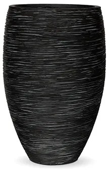 Capi Nature Vase elegance deluxe rib black 40/61cm