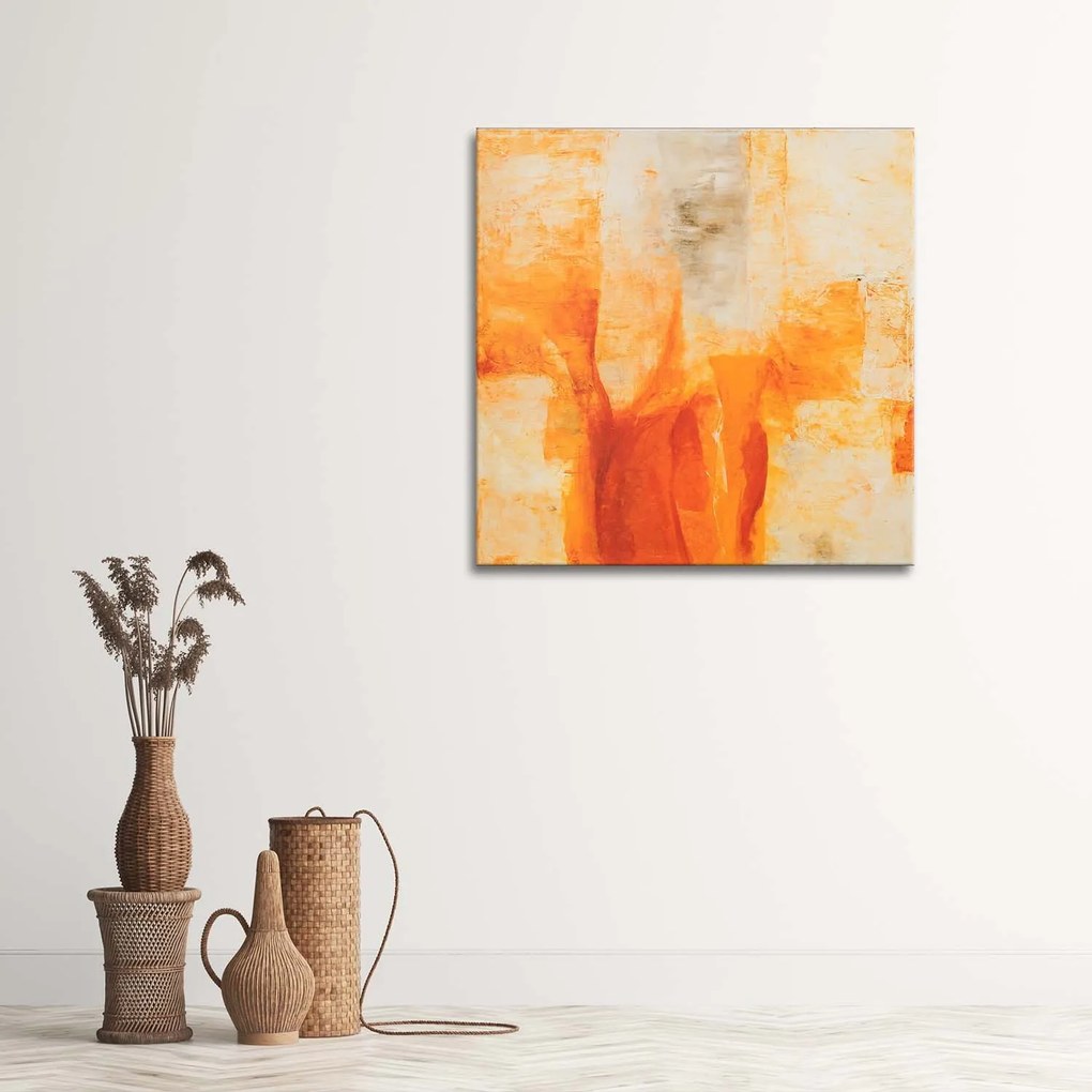 Gario Obraz na plátne Oranžový vzor zdola nahor Rozmery: 30 x 30 cm