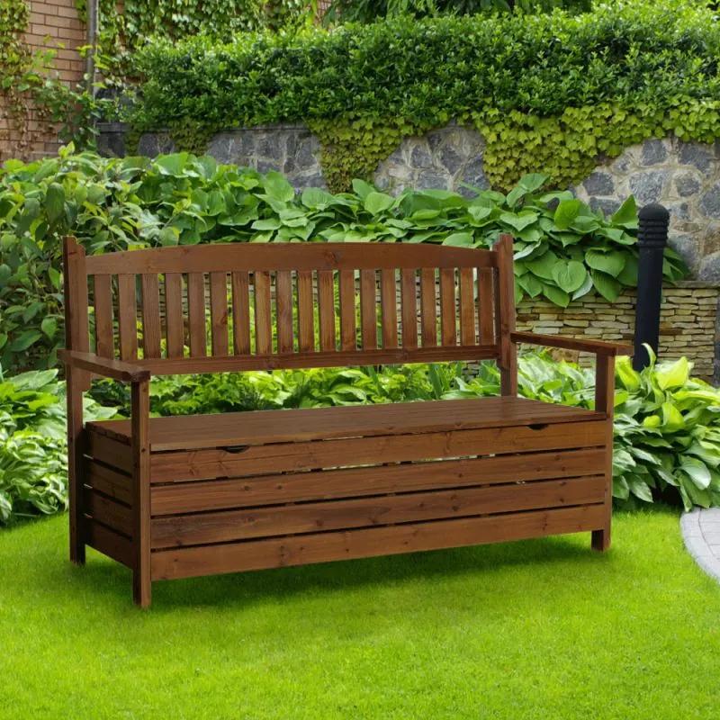 Kondela Záhradná lavička, AMULA, hnedá, 150cm