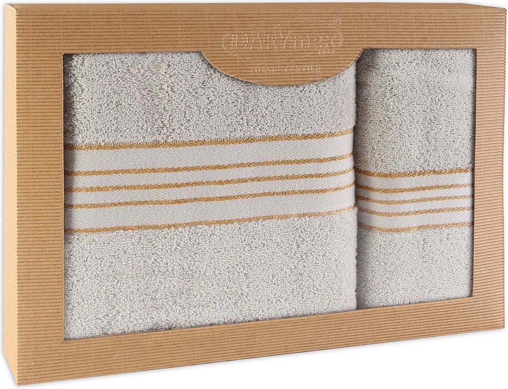 BAVLNENÉ UTERÁKY TIWANO SADA 1 KS 50X90 CM, 1 KS 70X140 CM SVETLOSIVÁ