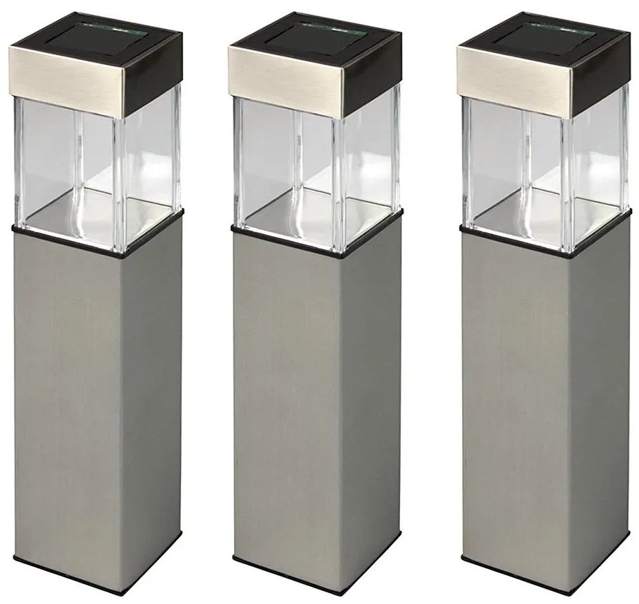 Grundig 90048 - SADA 3x Solárna lampa LED/5,5x28cm 1xAAA 600 mAh