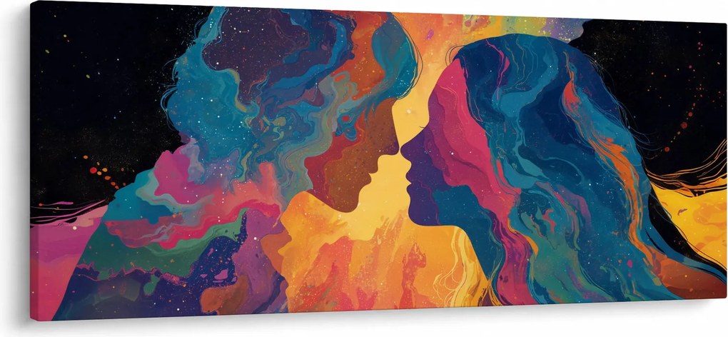 Obraz - Vesmírna láska (120x50 cm)