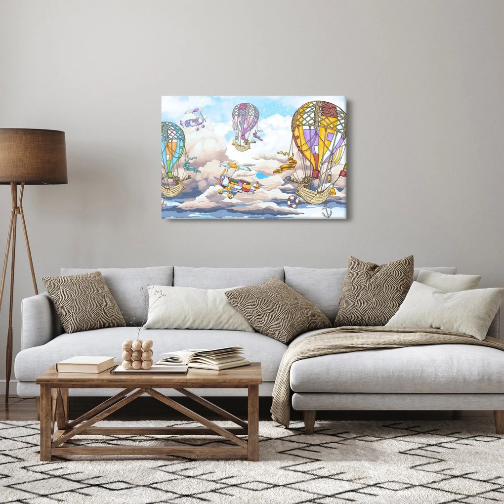 Obraz - Výprava v oblakoch (90x60 cm)