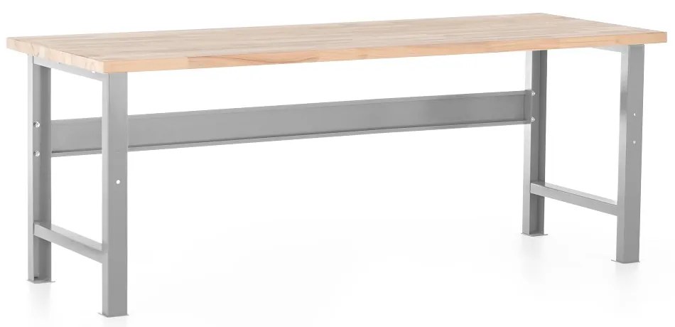Dielenský stôl Basic s čelnou doskou 200 x 80 cm, sivá