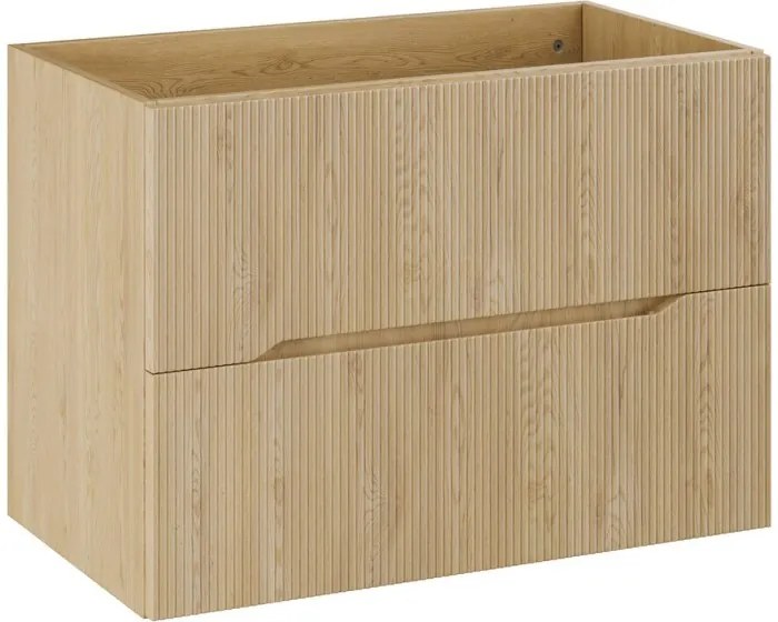Závěsná skříňka Nordic Trust s deskou a umyvadlem 80 cm dub cremona
