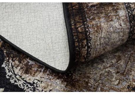 MIRO 51664.805 umývací koberec Rozeta, rám protišmykový - hnedý Veľkosť: 80x150 cm