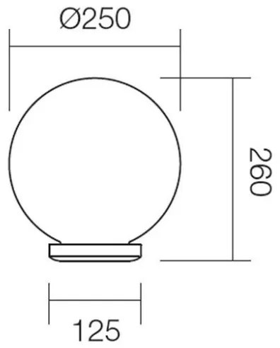 Redo 9771 - Náhradné tienidlo SFERA pr. 25 cm IP44 biela