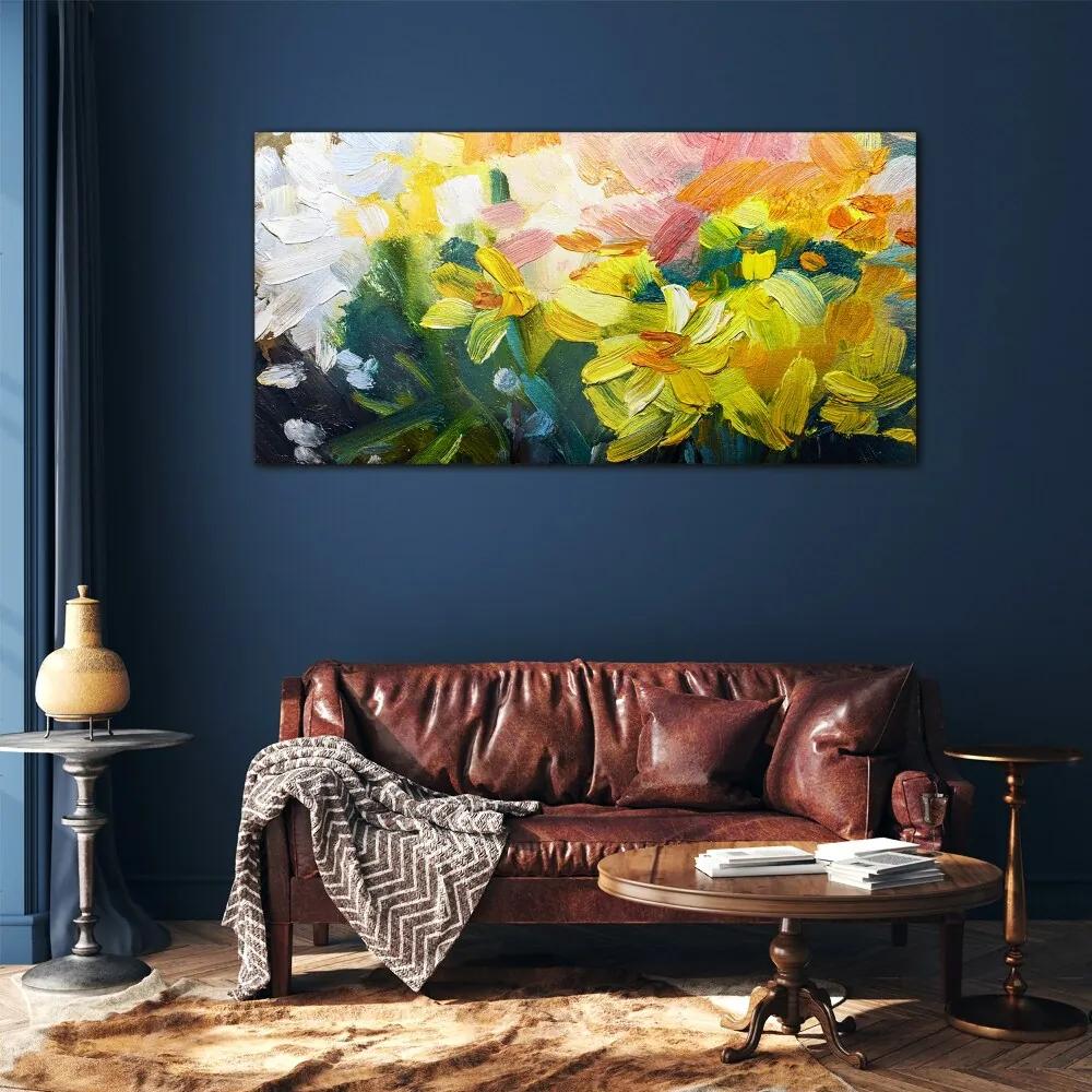 Skleneny obraz Abstrakcie kvety