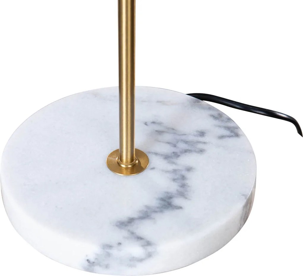 Stolová lampa mosadz s hnedým zamatovým tienidlom 35 cm - Kaso