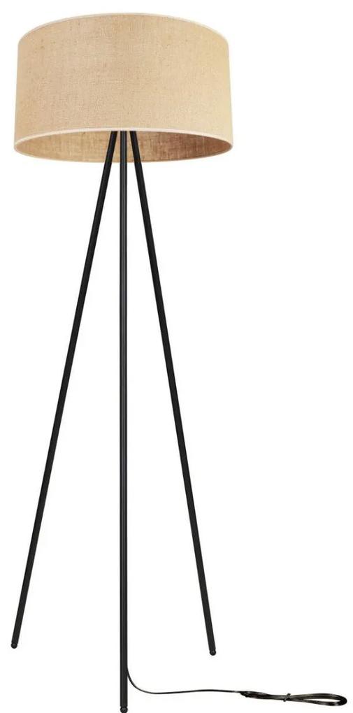 Stojacia lampa Juta, 1x jutové tienidlo, (výber z 3 farieb konštrukcie), m