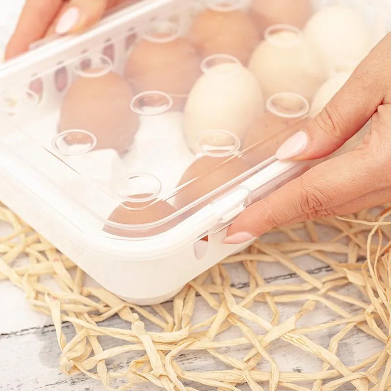 Arte Regal Box na vajíčka, obal na 15 ks vajec, biely WAPPA