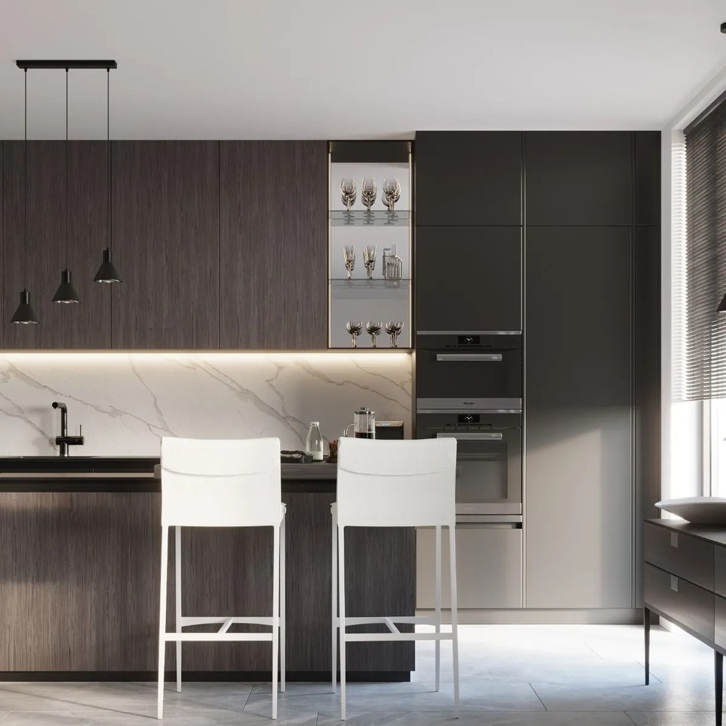 Závesné svietidlo Tazila 3, 3x čierne kovové tienidlo, LED