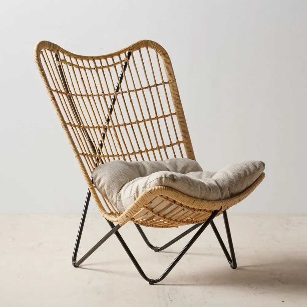 Kreslo s výpletom v prírodnej farbe – Ixia