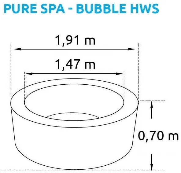 Marimex | Vírivý bazén Pure Spa - Bubble HWS + Solárna sprcha UNO 20 l | 19900167