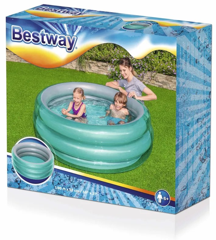 Bestway Nafukovací detský bazénik 150cm x 53cm modro-sivý 51041