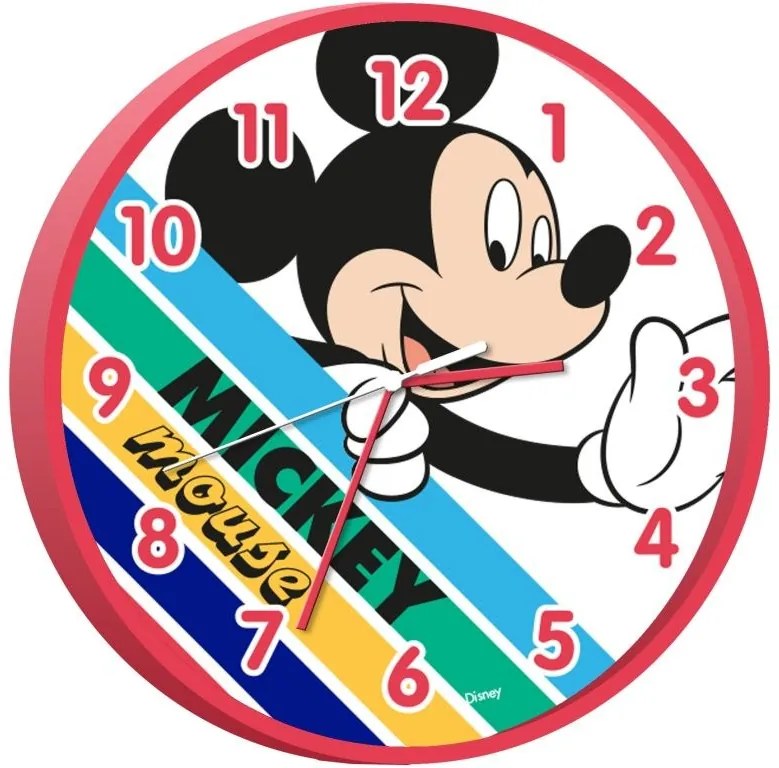 EUROSWAN Hodiny Mickey color Plast, 24 cm